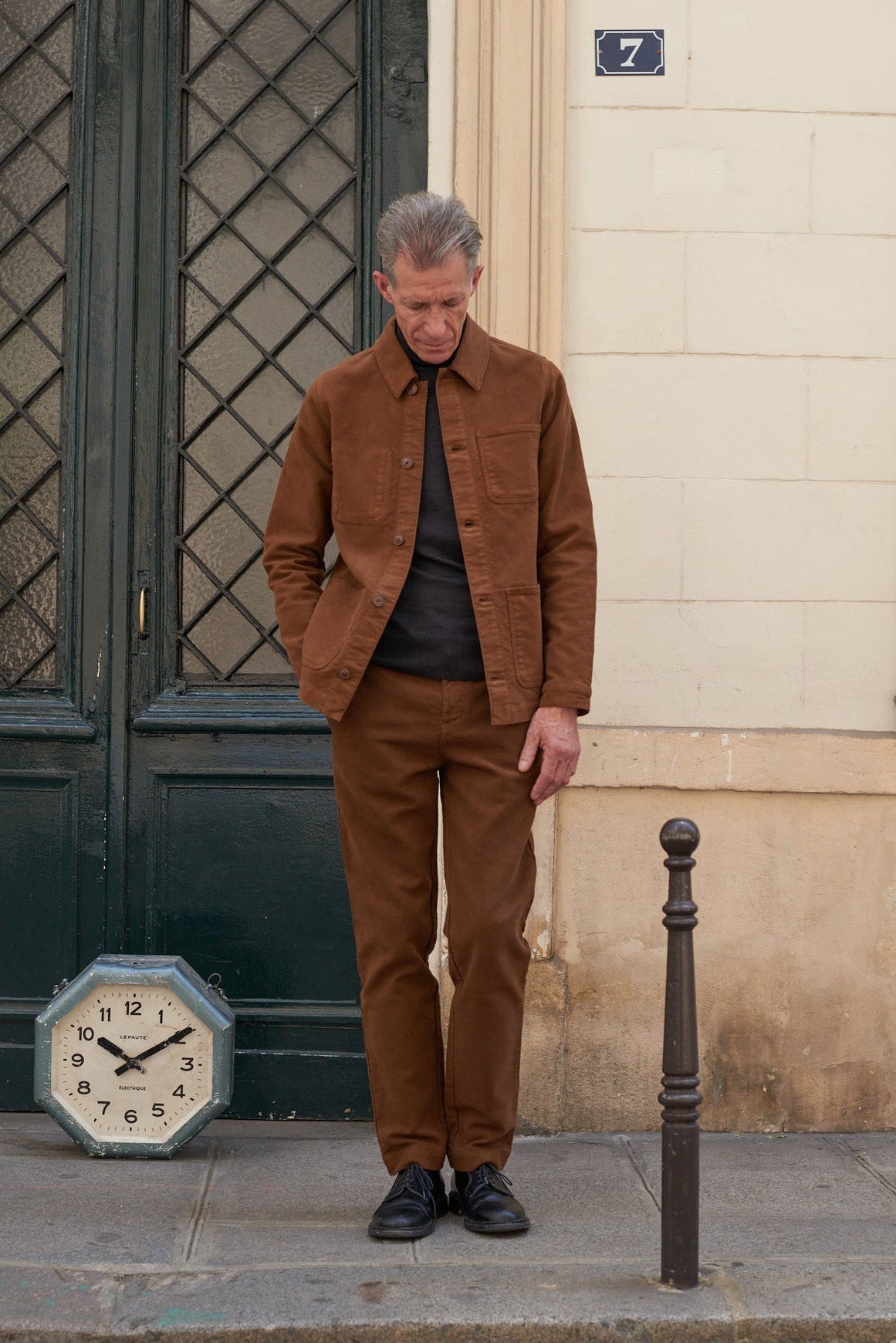 EMERSON Moleskine Chino pants - Cigar