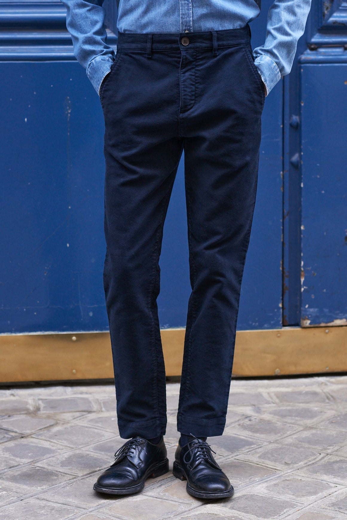 EMERSON Moleskine Chino pants - Navy