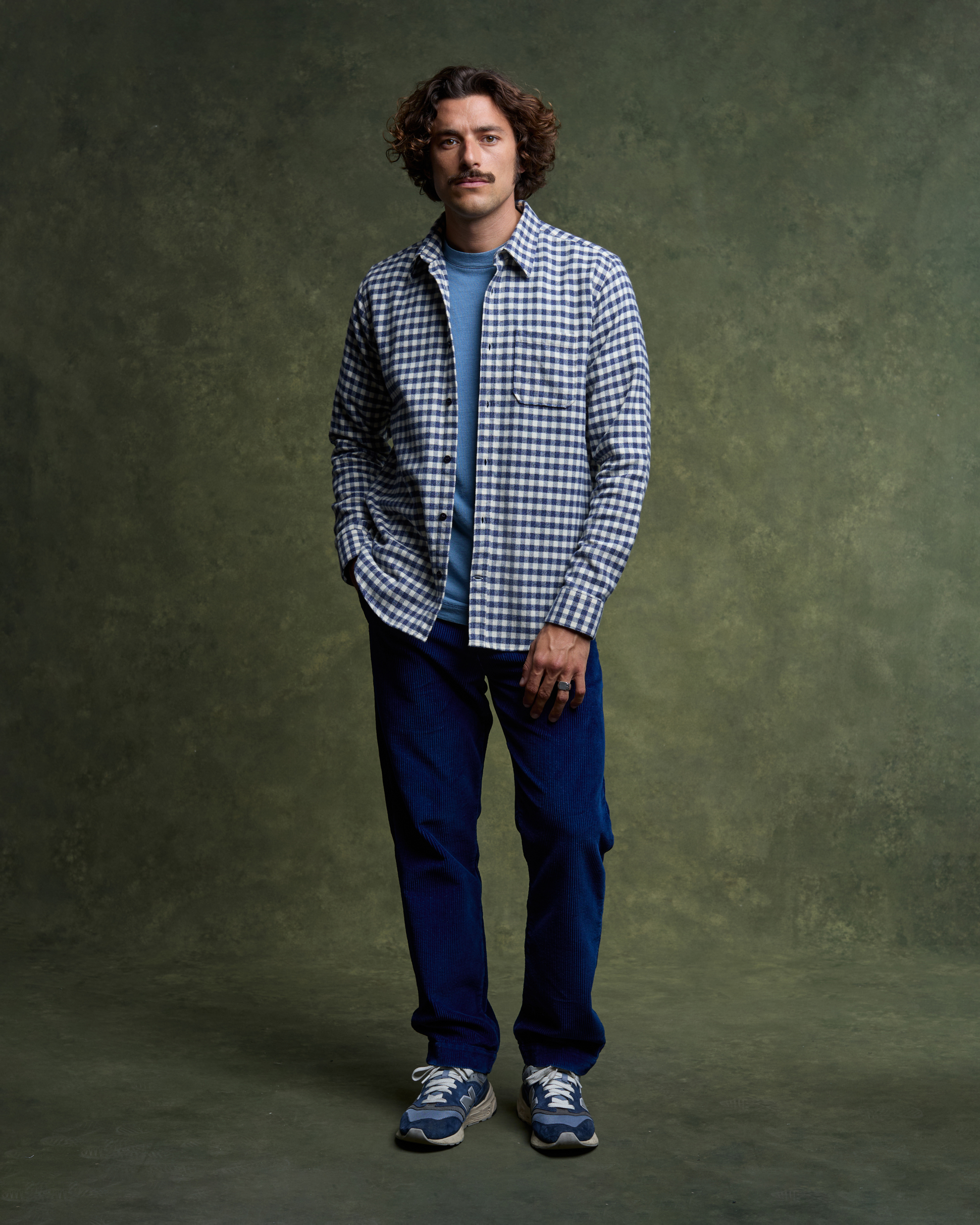 GORDES Shirt - Indigo/Ecru