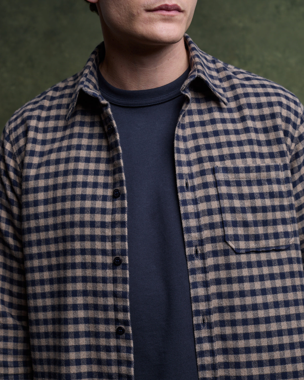 GORDES Shirt - Camel/Navy