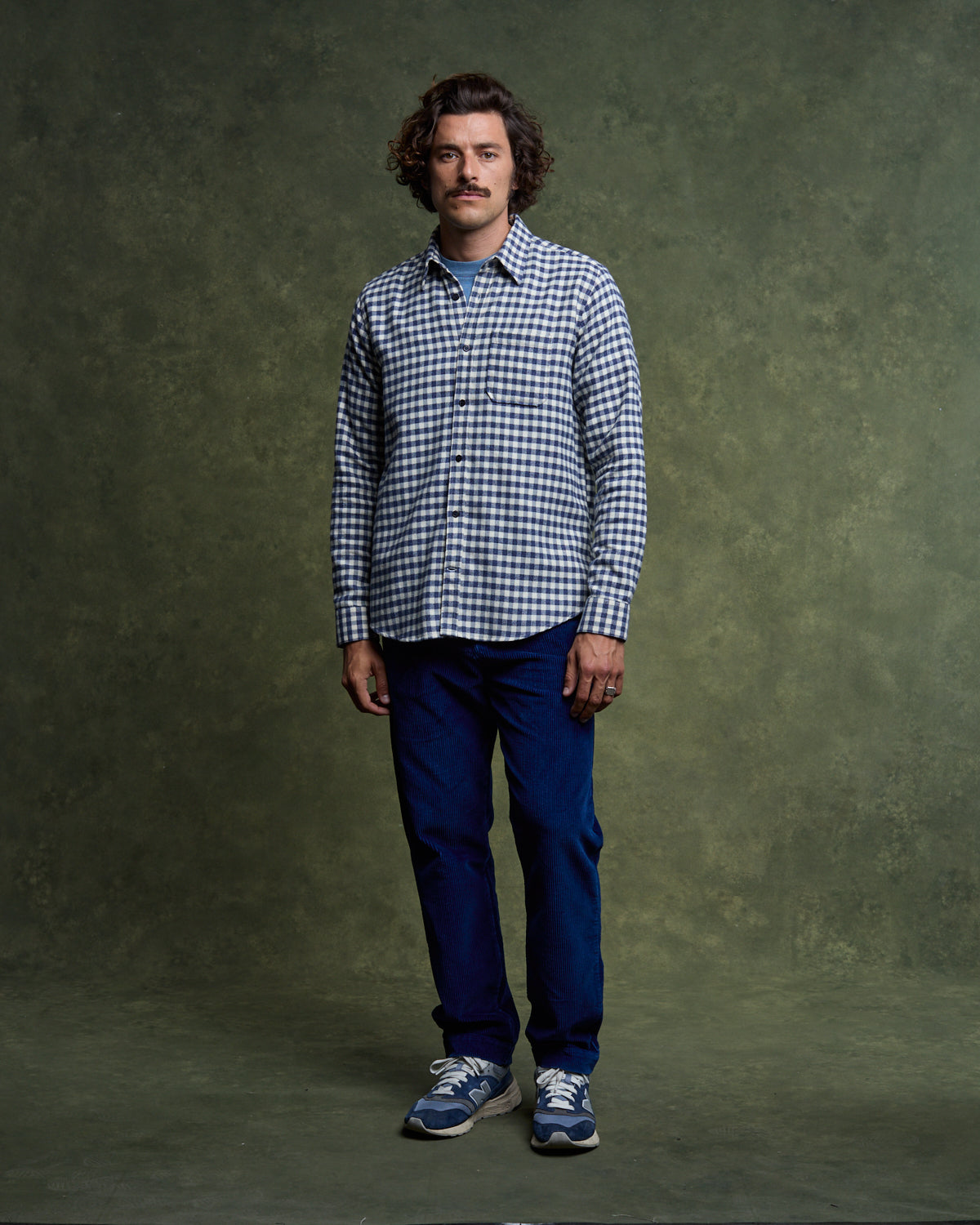 GORDES Shirt - Indigo/Ecru