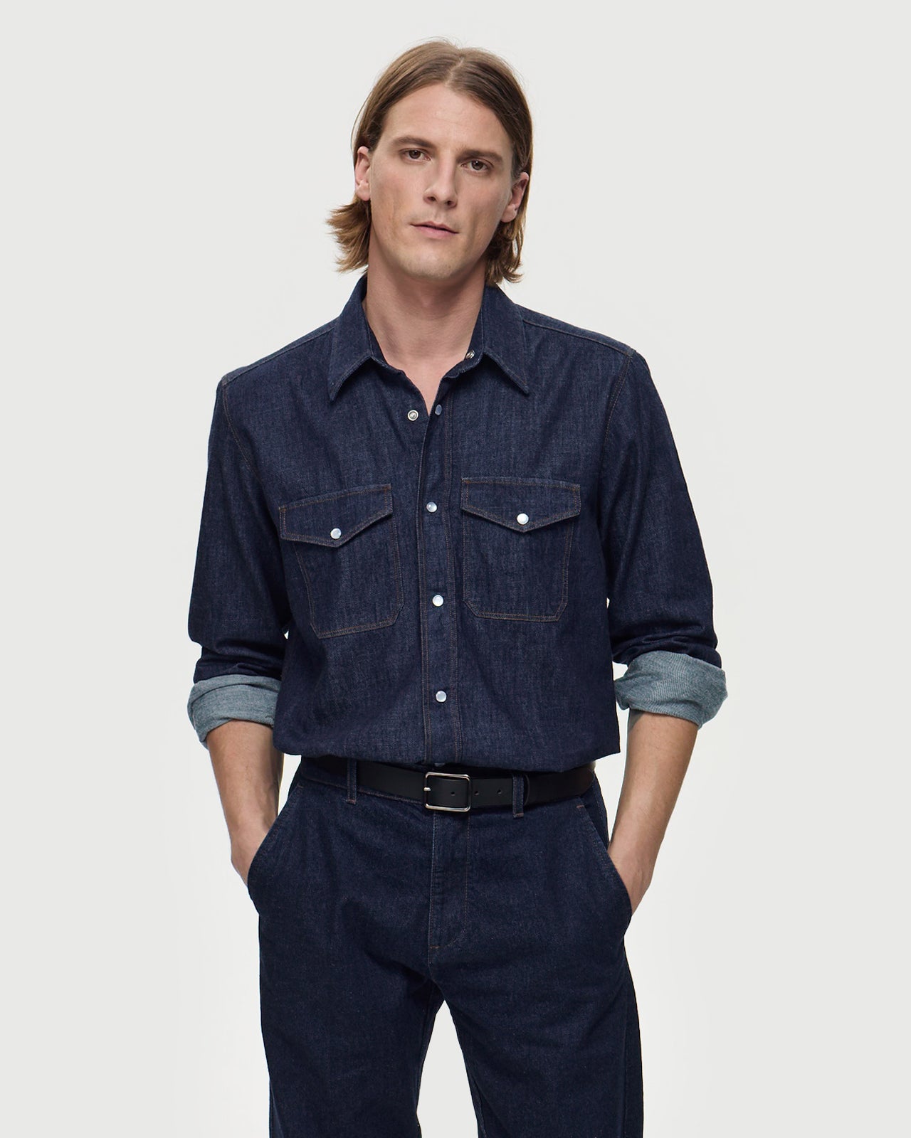 HARRIS Shirt - Rinsed Denim