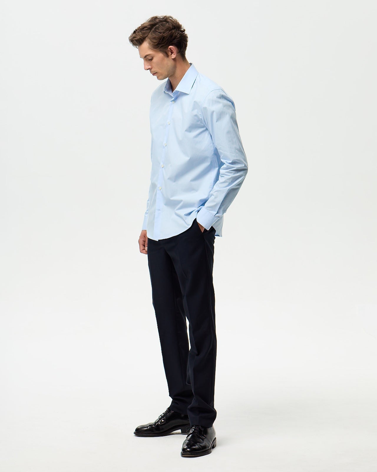 POPELINE Shirt – Aqua Blue