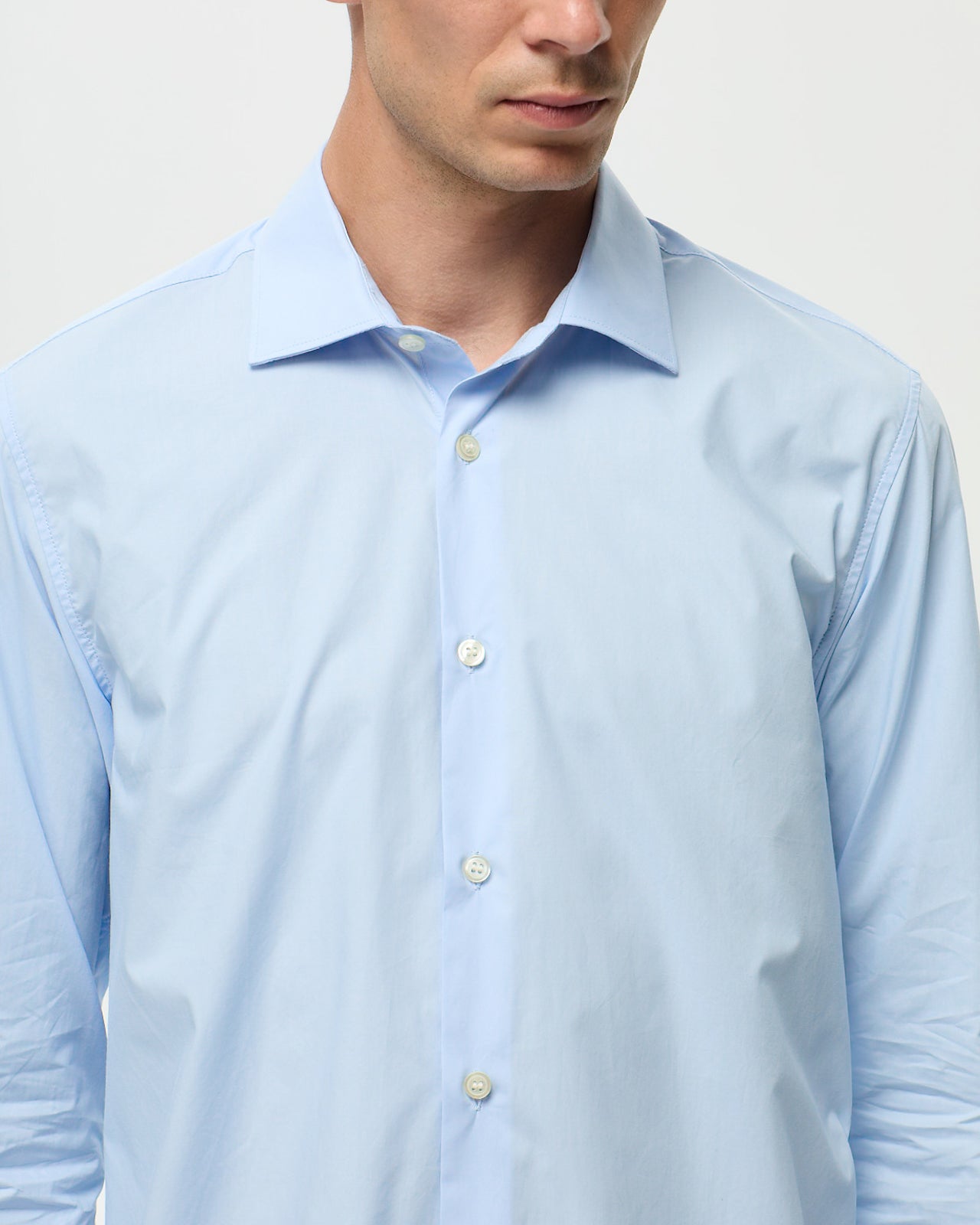 POPELINE Shirt – Aqua Blue