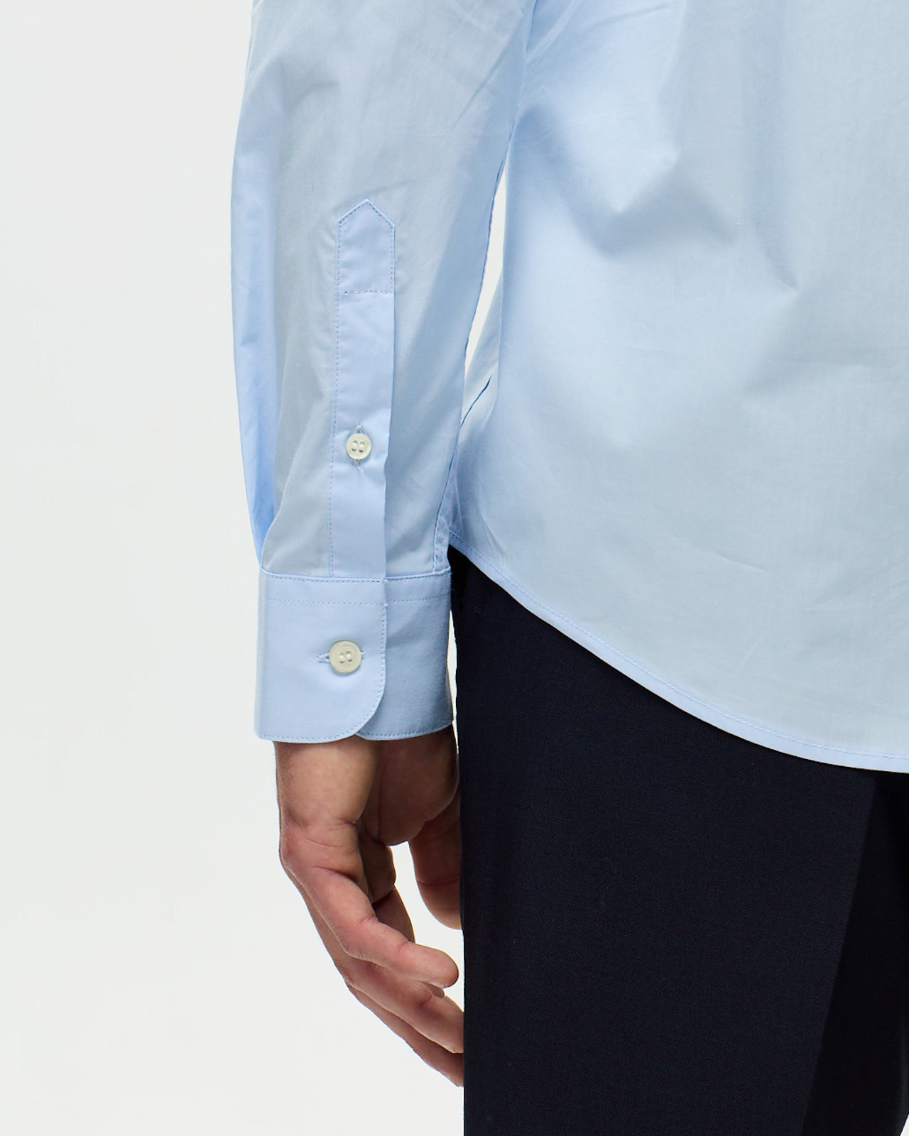 POPELINE Shirt – Aqua Blue