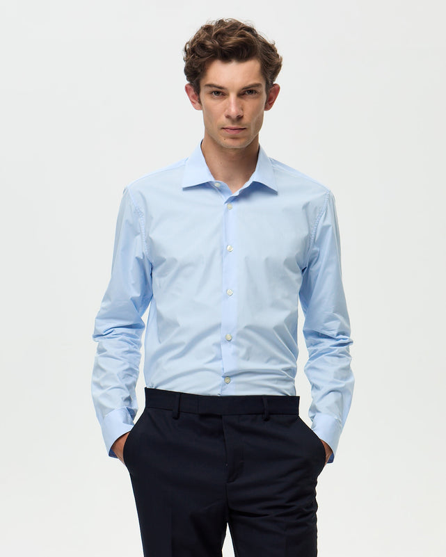 POPELINE Shirt – Aqua Blue