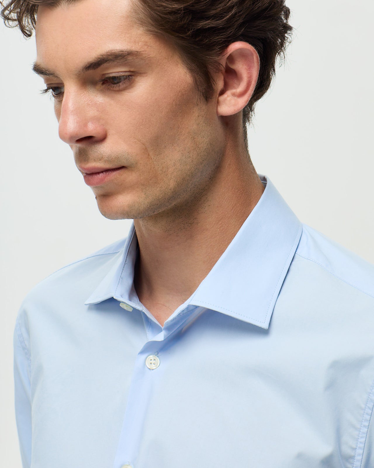 POPELINE Shirt – Aqua Blue