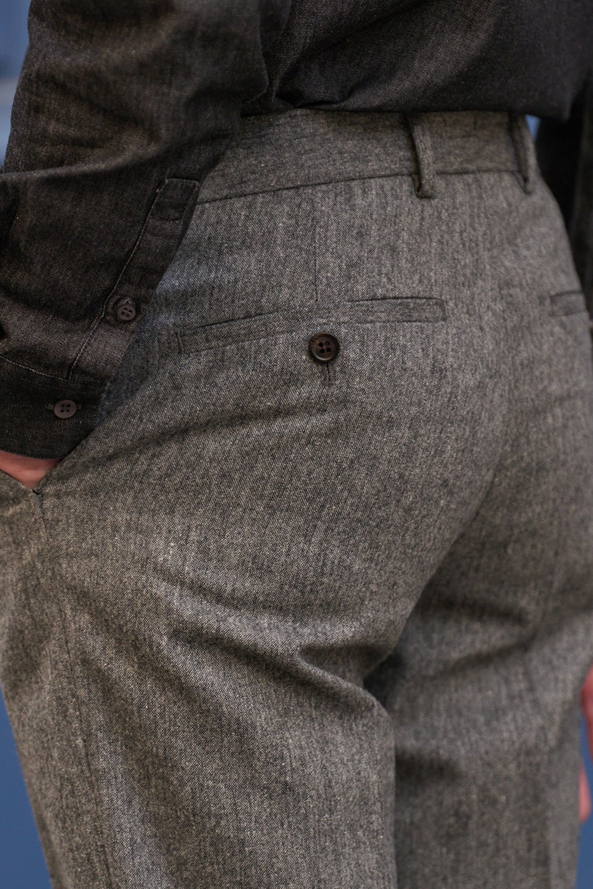 ELUARD Spring Suit Trousers - Smoke Grey