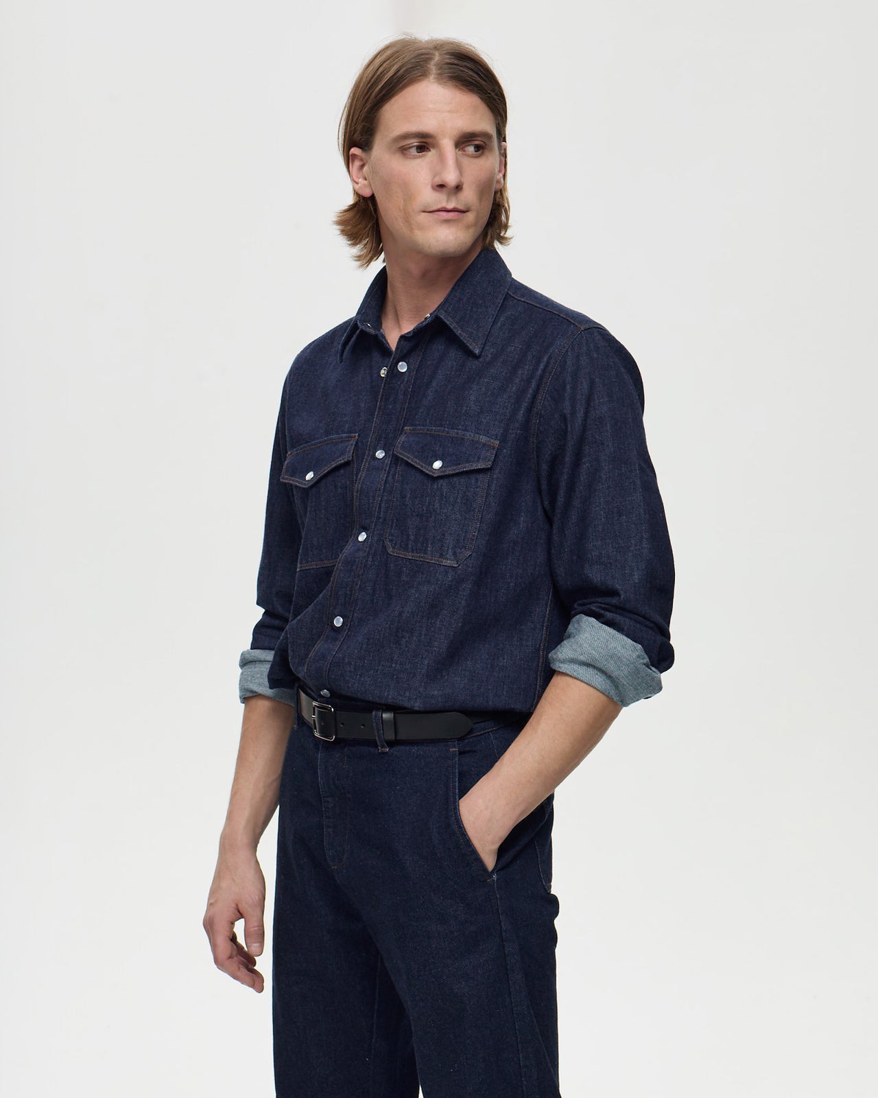 HARRIS Shirt - Rinsed Denim