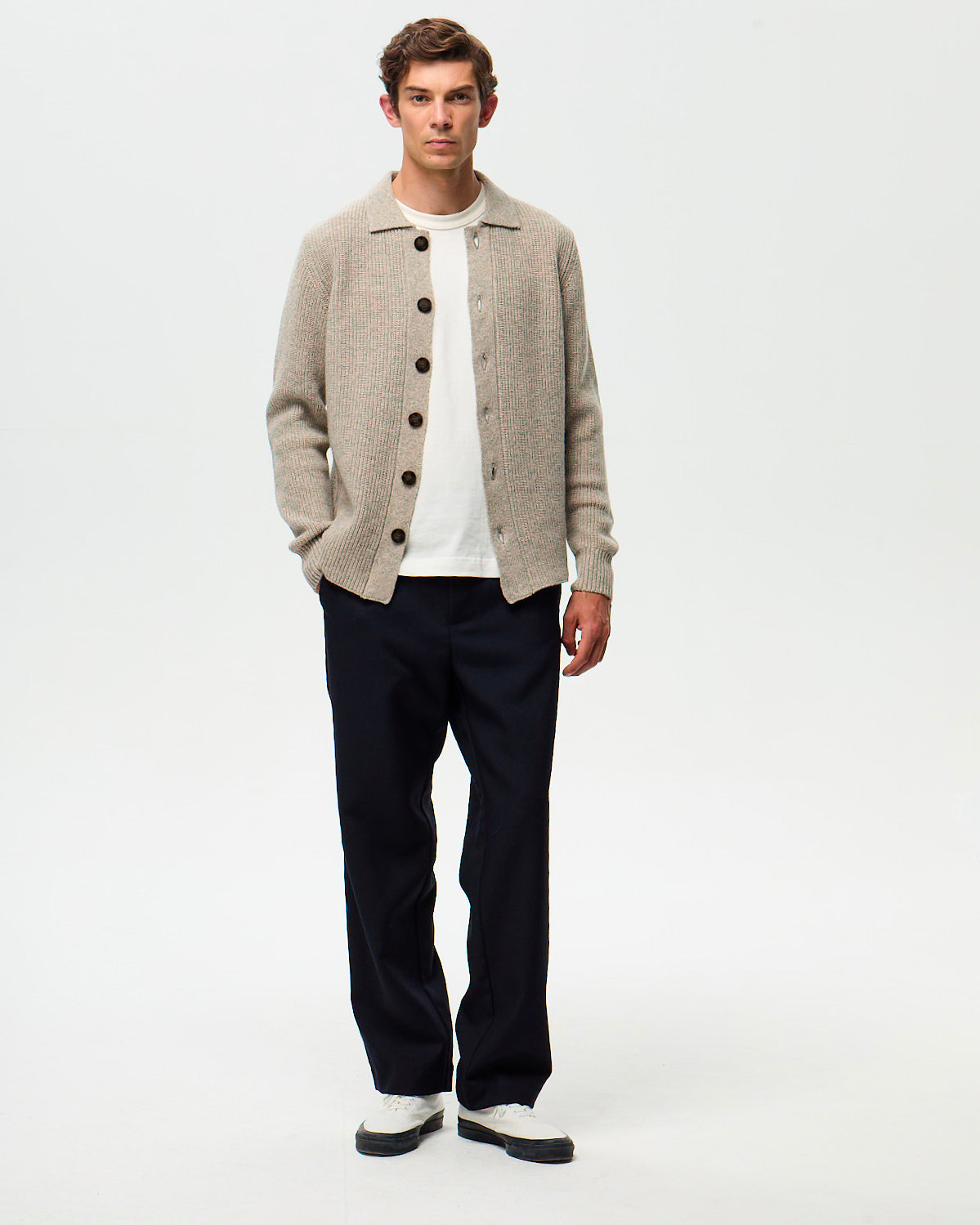 STEFANO Cardigan - Ash Beige