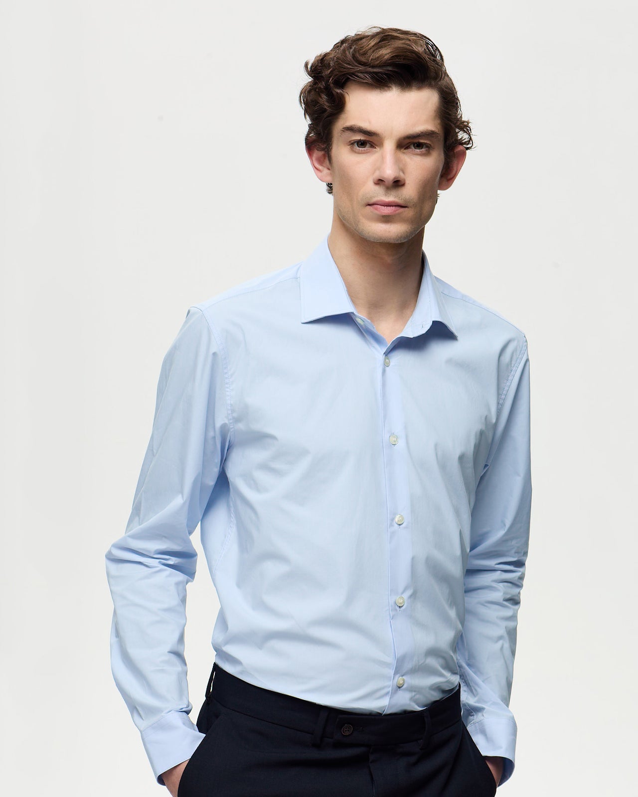 POPELINE Shirt - Azure Blue