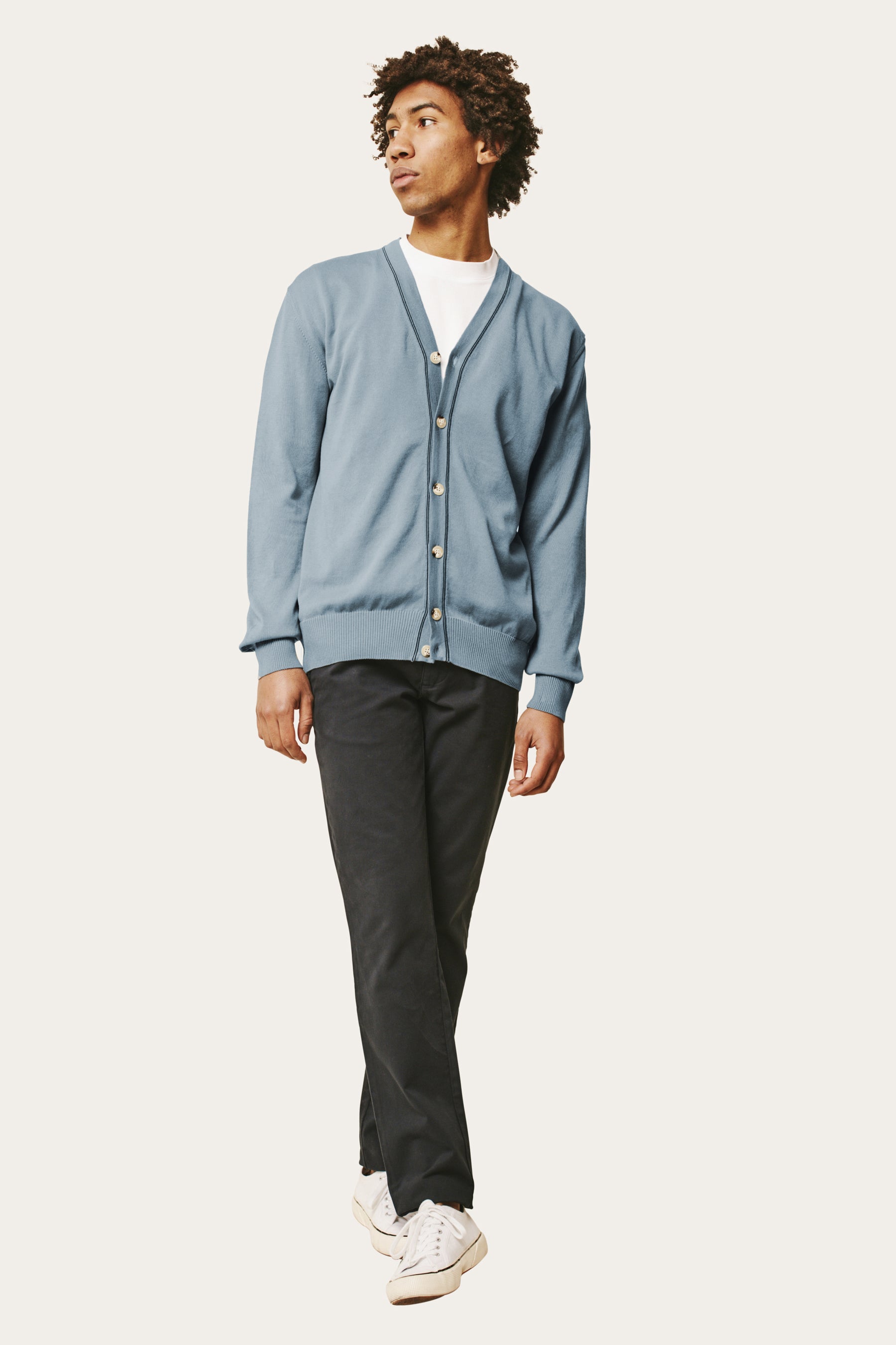 Burton Cardigan - Bleugris/Indigo