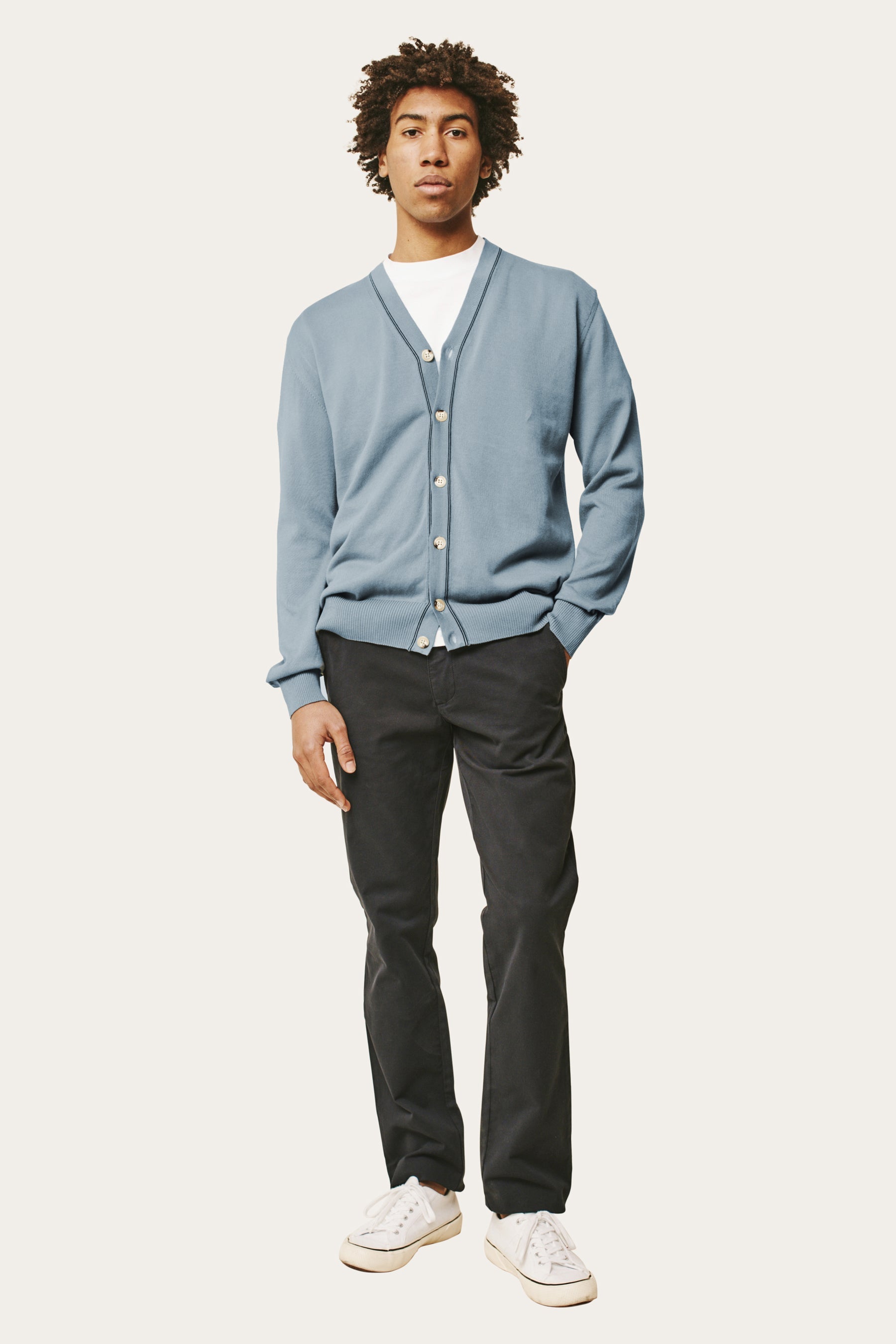 Burton Cardigan - Bleugris/Indigo