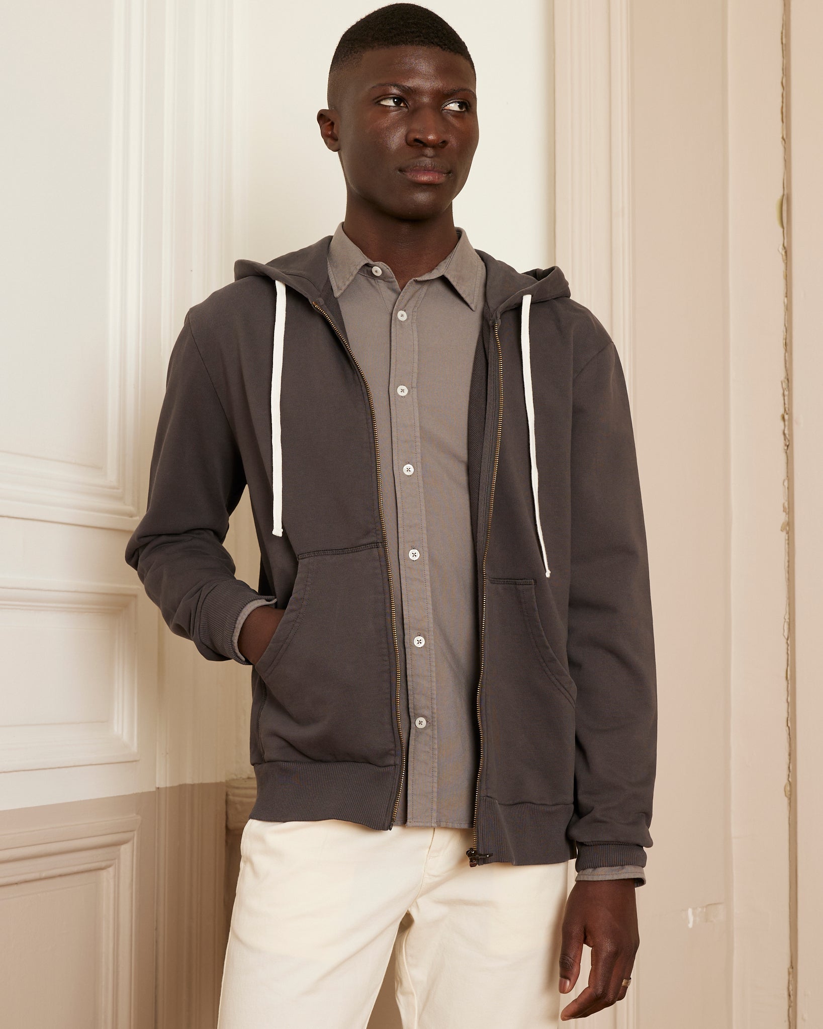 DENZEL Hoodie - Granit